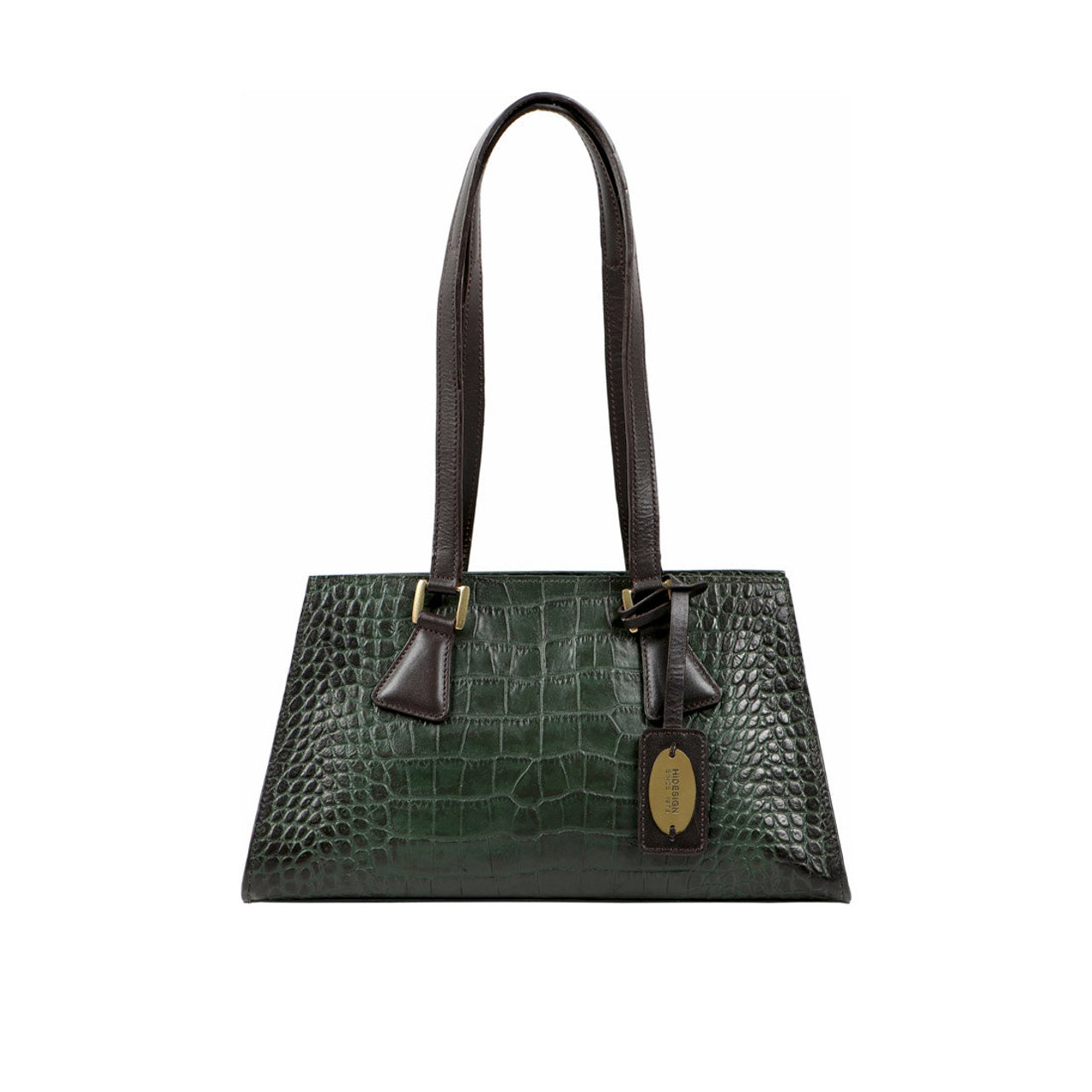 Spruce 03 Sb Green Leather Tote Bag