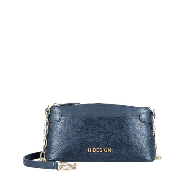 Camila Sb 01 Blue Leather Sling Bag