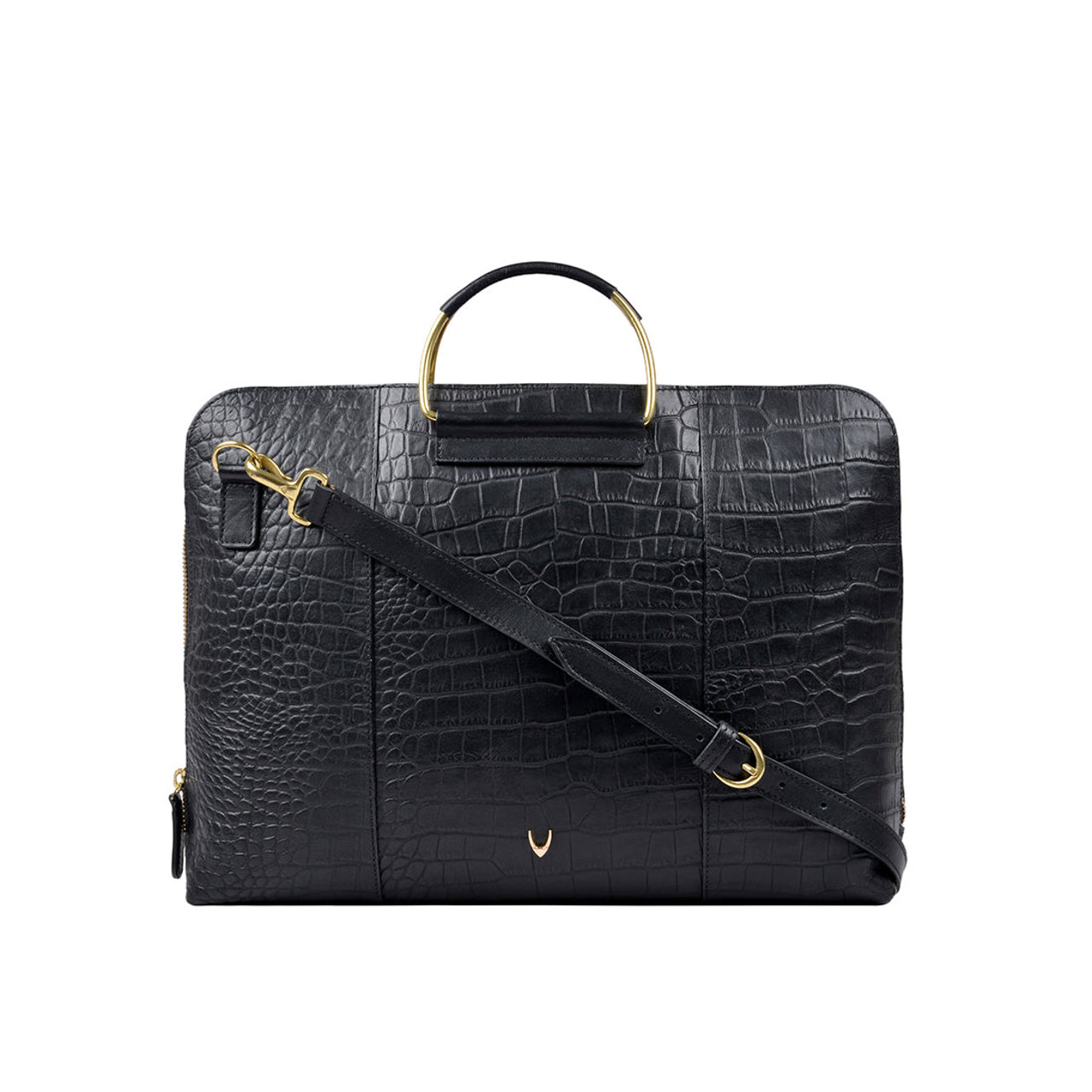 Matilda 01 Sb Black Leather Laptop Bag
