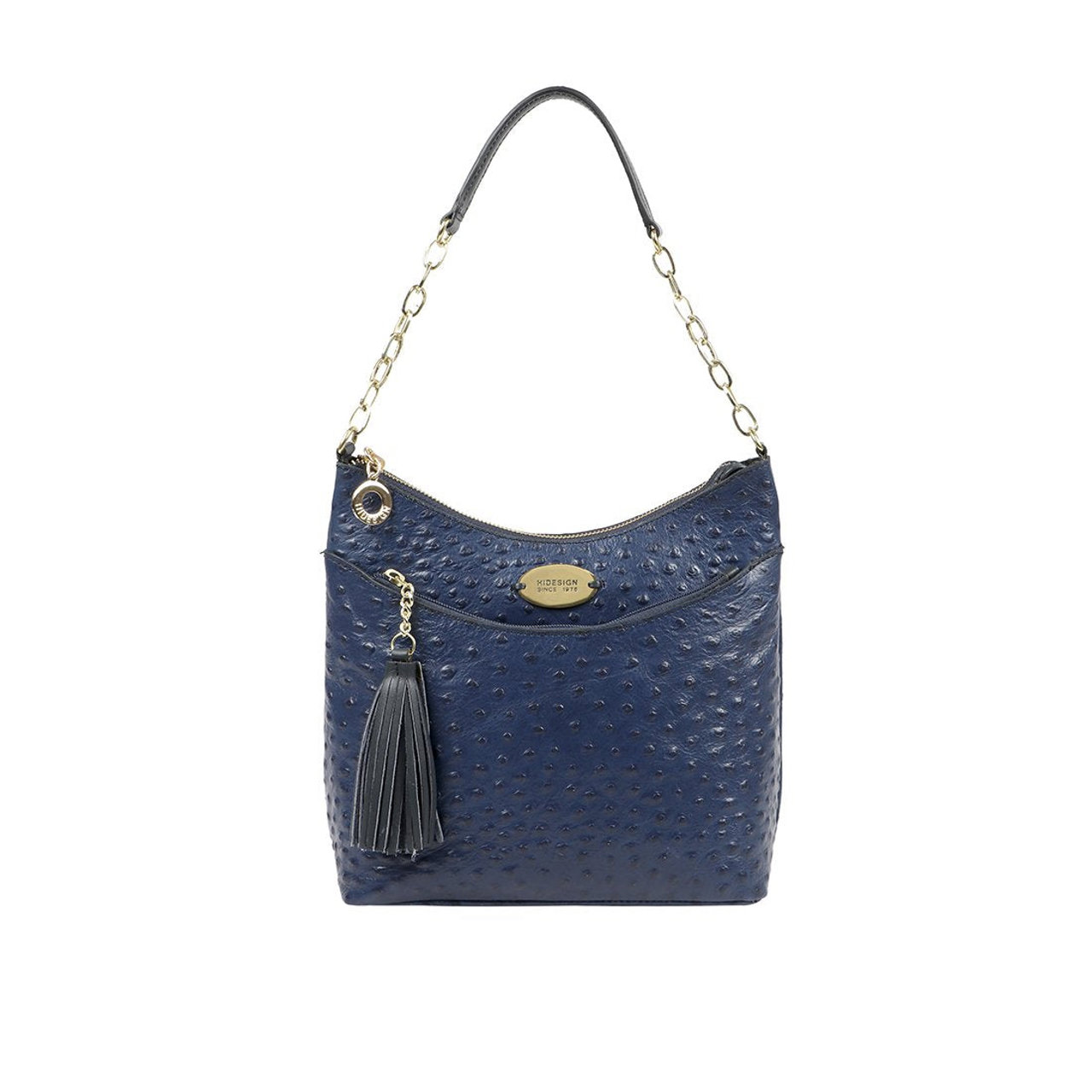 Ee Molokini 04 Blue Leather Shoulder Bag