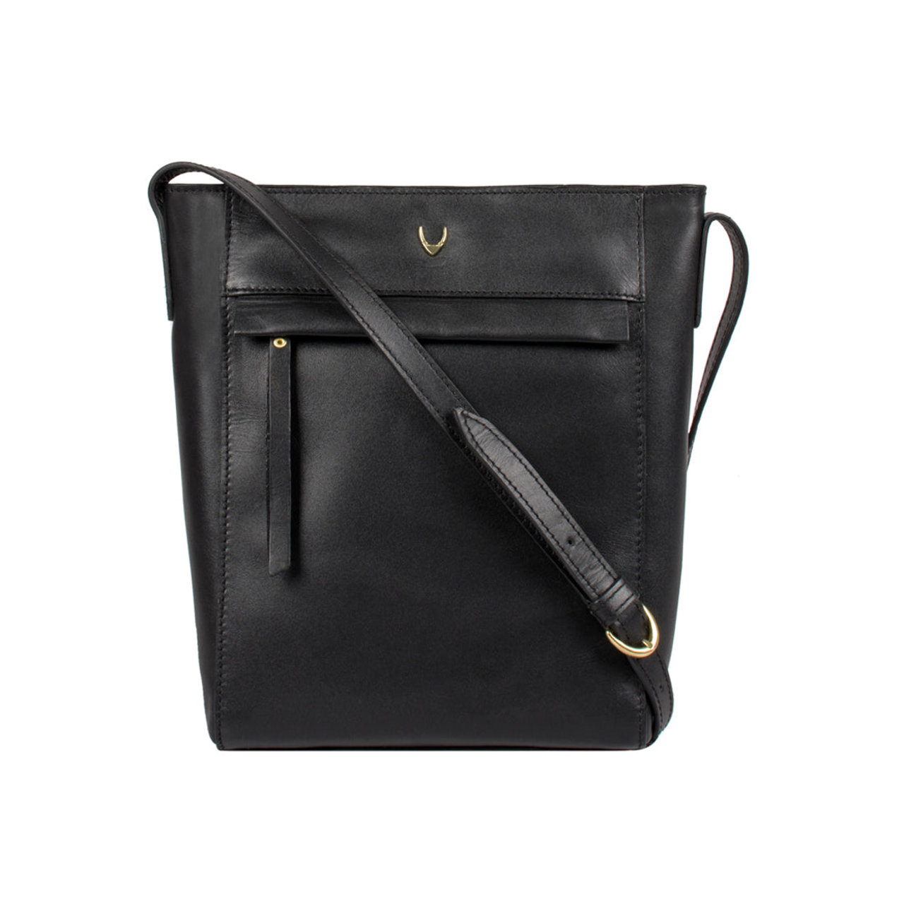 Fl Kesha 01 Black Leather Sling Bag