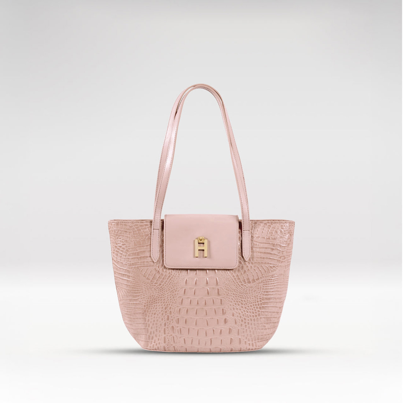 Peru 03 Pink Leather Tote Bag