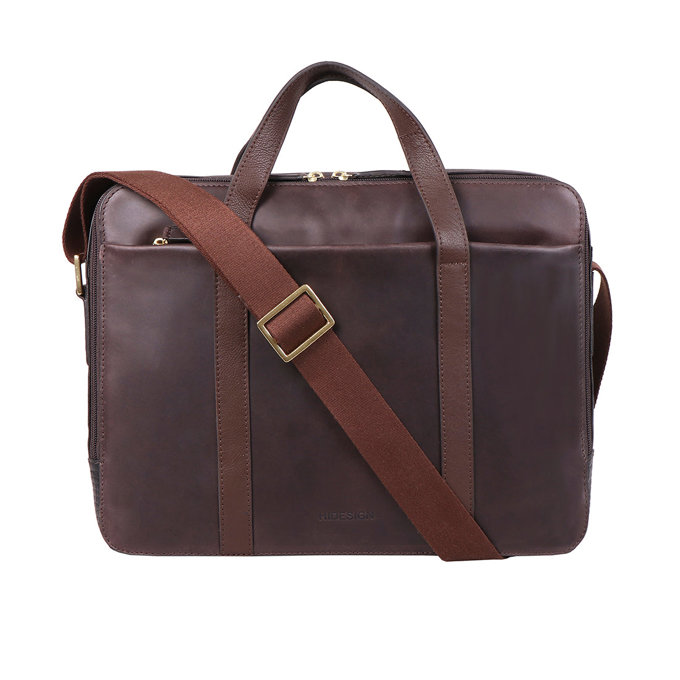 Boulevard 08 Sb Brown Leather Briefcase