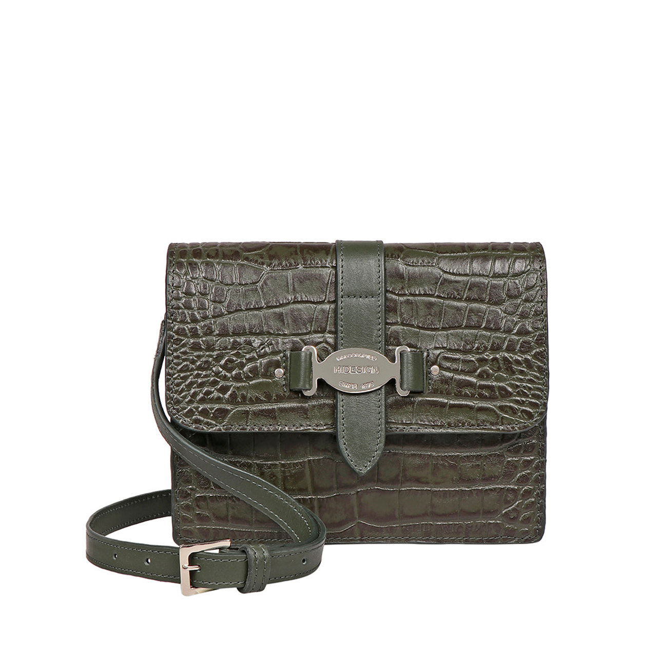 Santiago 02 Green Leather Sling Bag