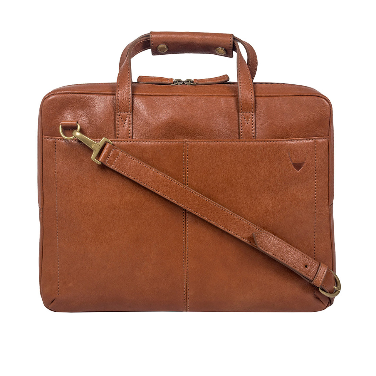 Socrates 01 Tan Leather Briefcase
