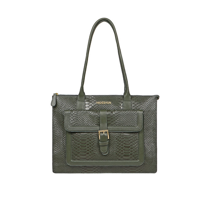 Angelina Sb 02 Green Leather Laptop Bag