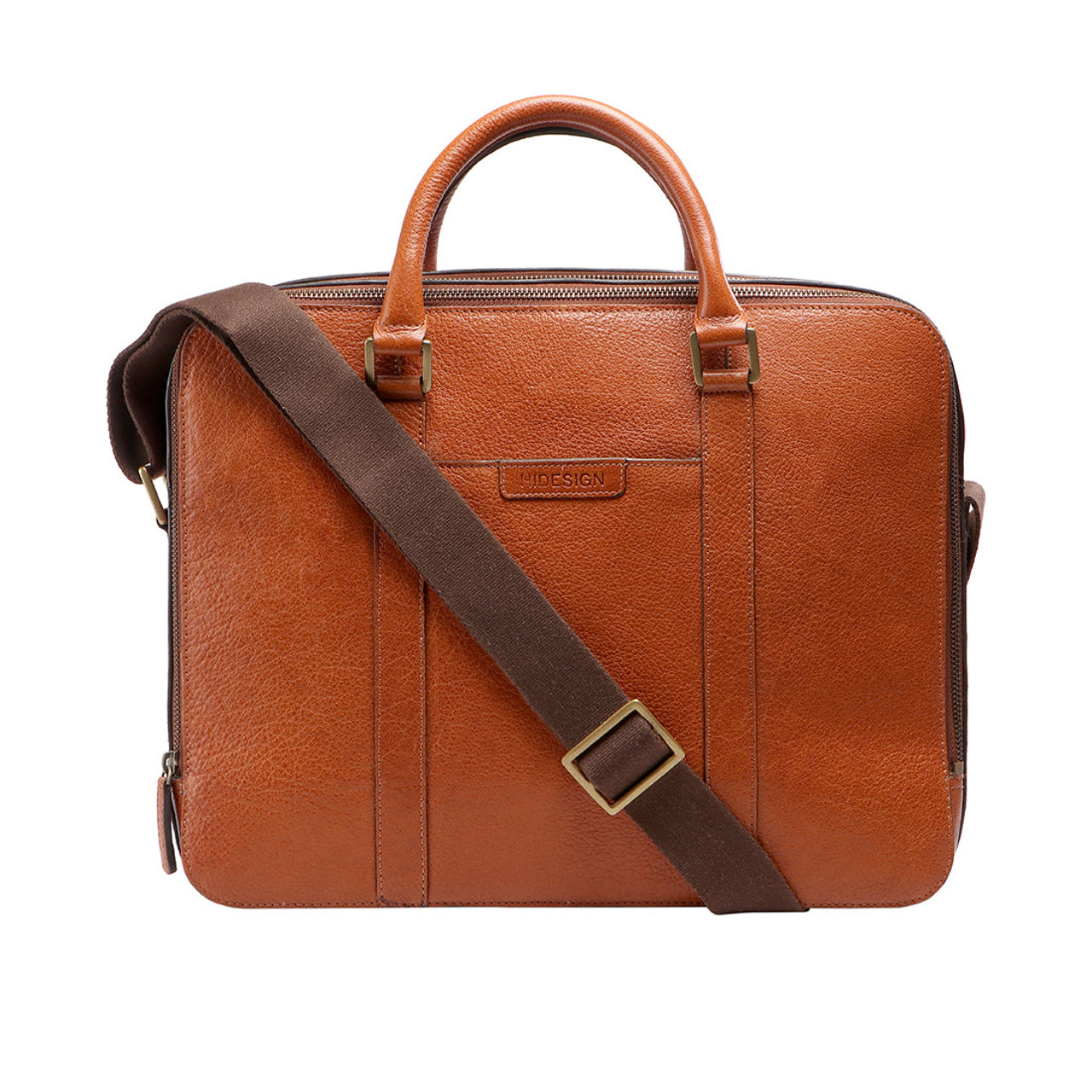 Sherlock 02 Tan Leather Briefcase