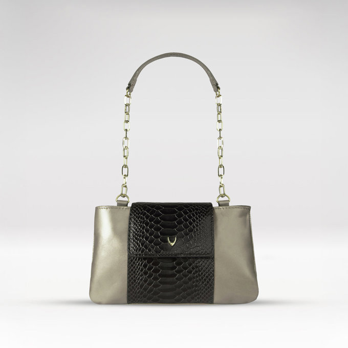 Ee Aquarius 01 Black Leather Shoulder Bag