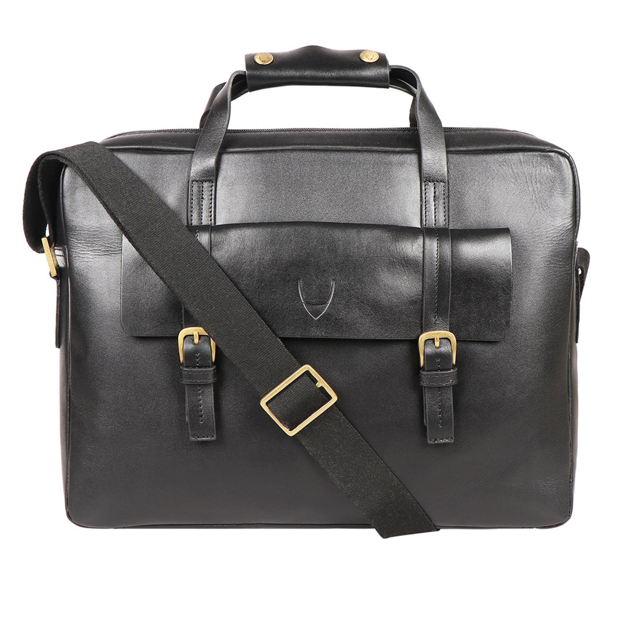 Ronaldo 01 Sb Black Leather Briefcase