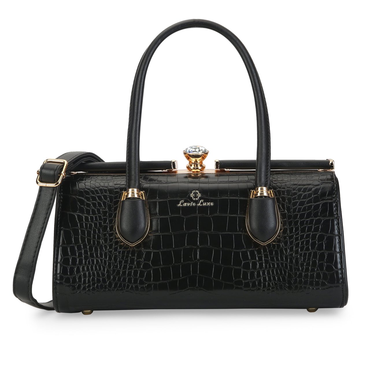 Dazzle Medium Black Handbag