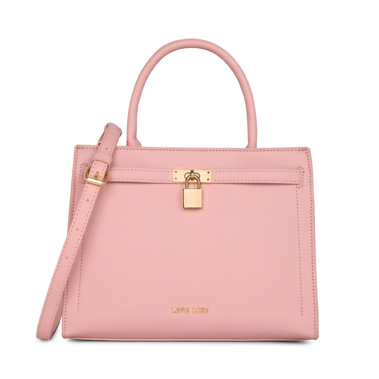 Lock Medium Light Pink Handbag
