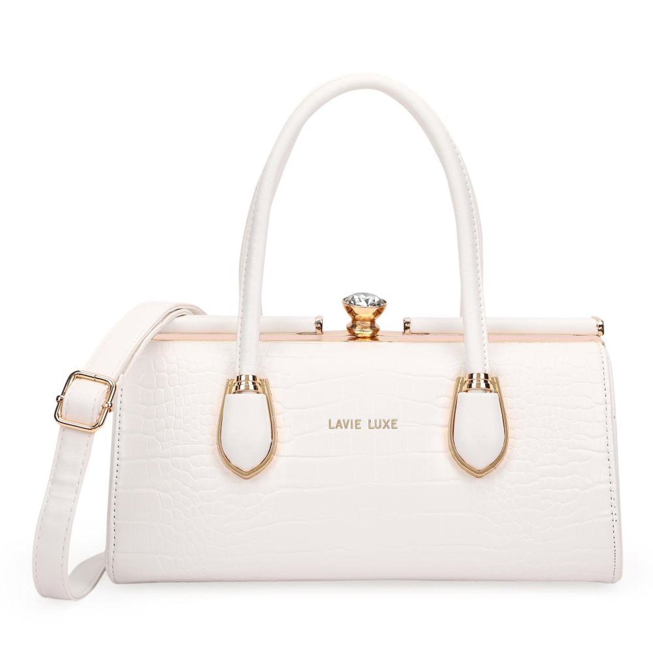 Dazzle Medium White Handbag