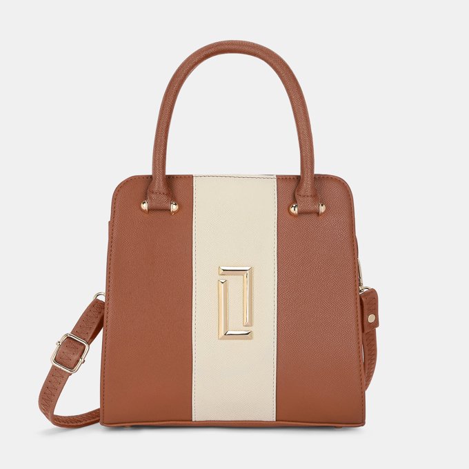 Ashwa Satchel Bag Small Tan Handbag