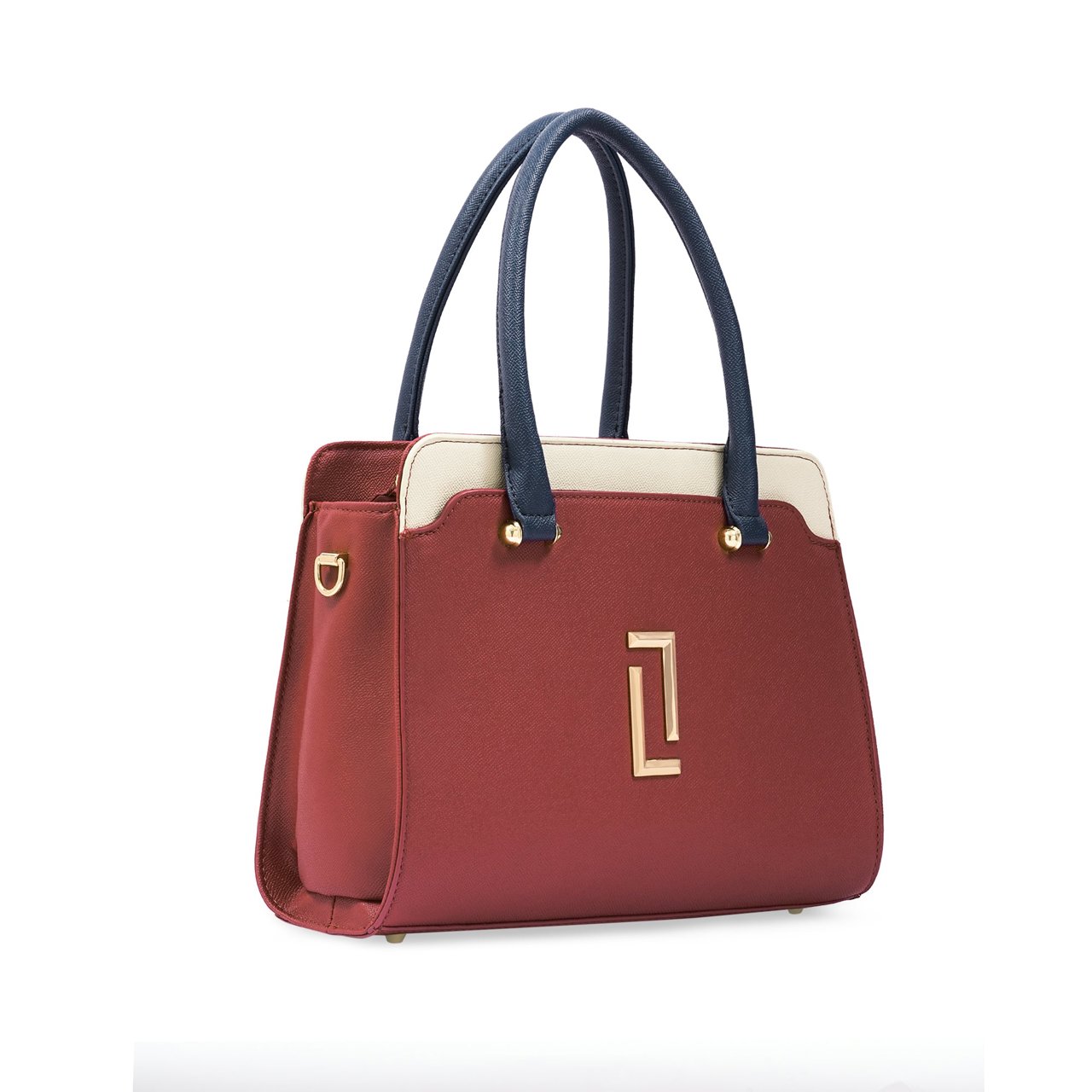 Ameen 3 Compartment Medium Red Handbag