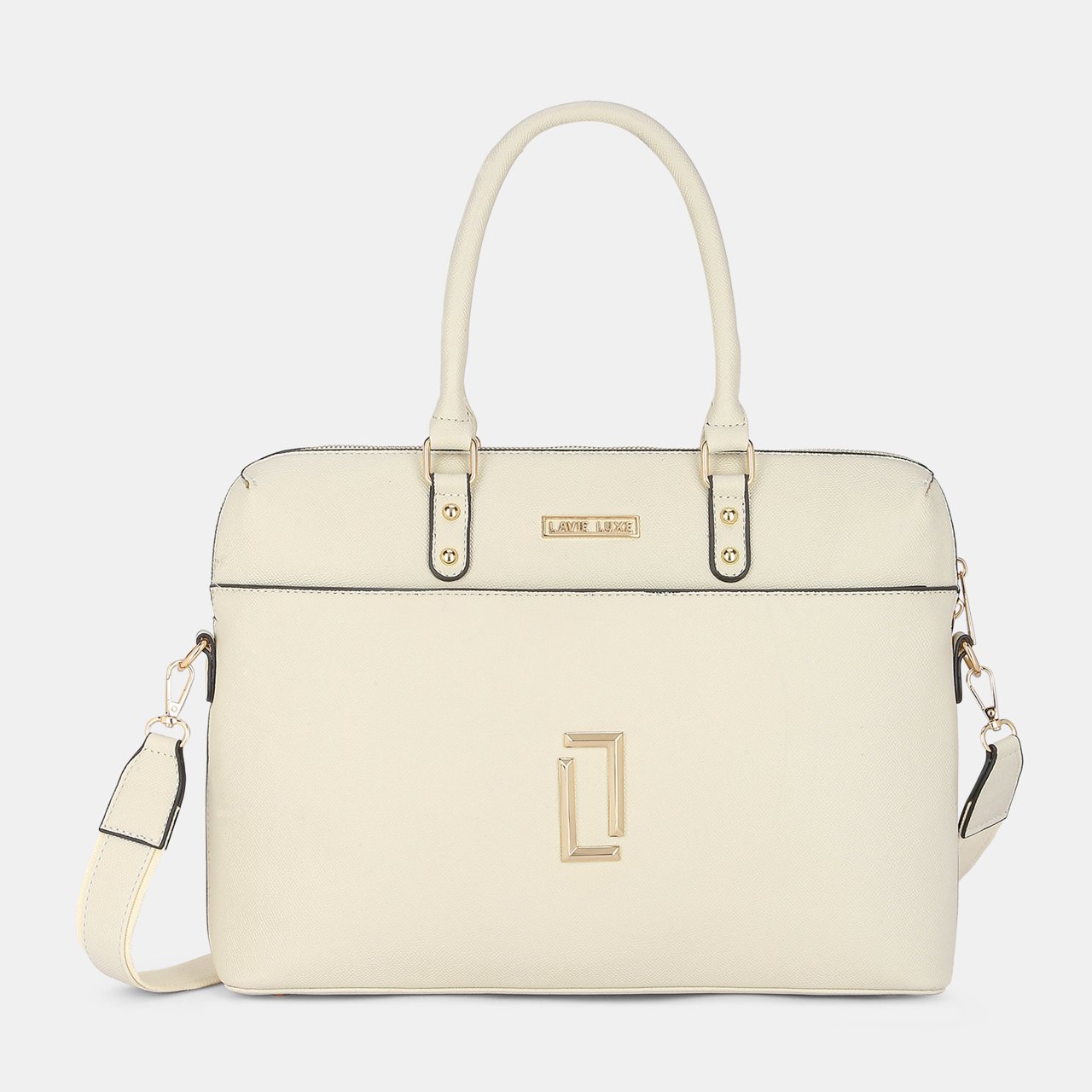 Welsy 1 compartment Large Off White Handbag
