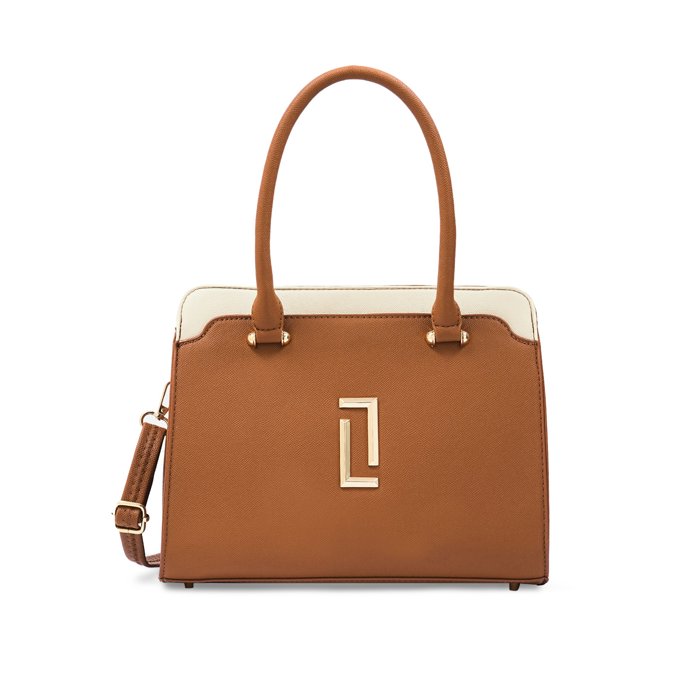 Ameen 3 Compartment Medium Tan Handbag