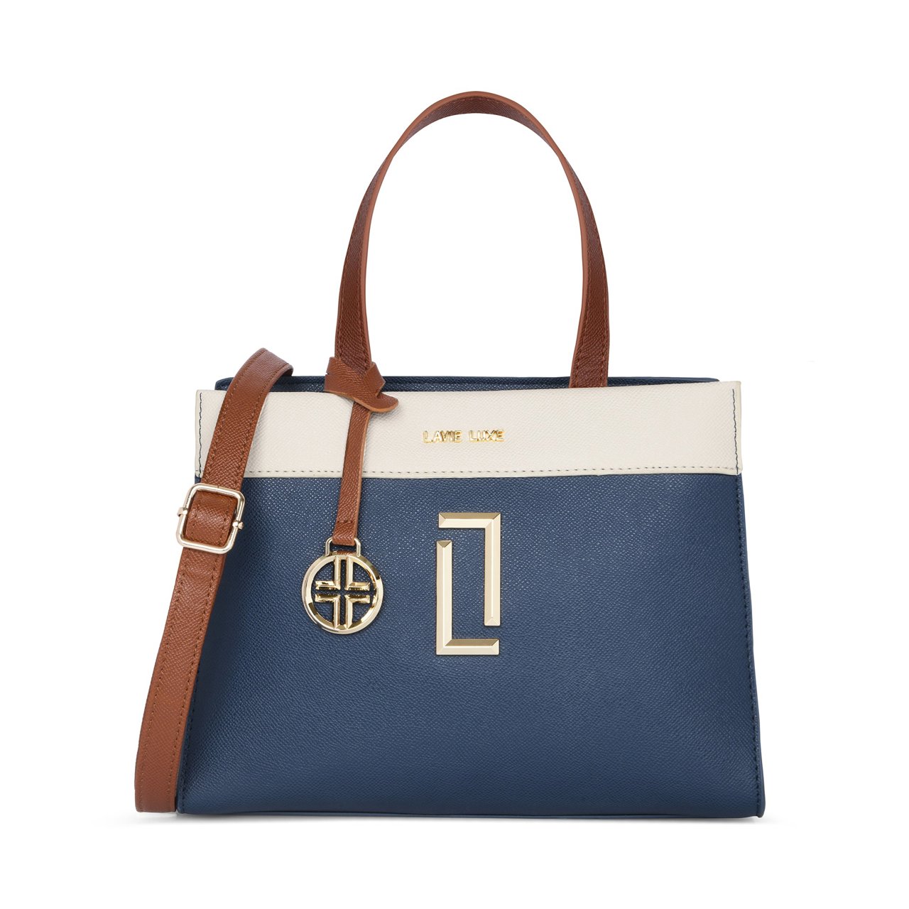Gehry Medium Navy Handbag