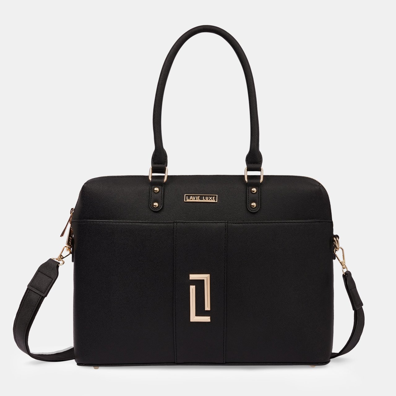 Welsy 1 Compartment Large Black Handbag