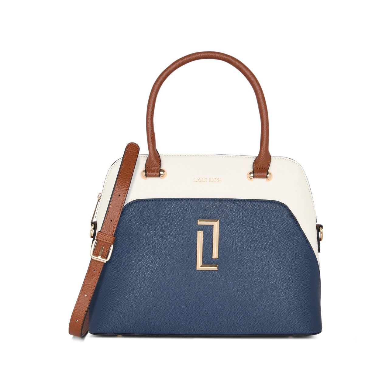 Trapez Medium Navy Handbag