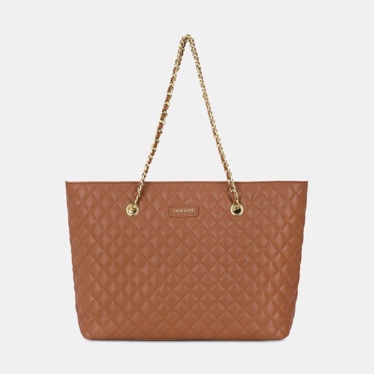 Query Large Tan Tote Bag
