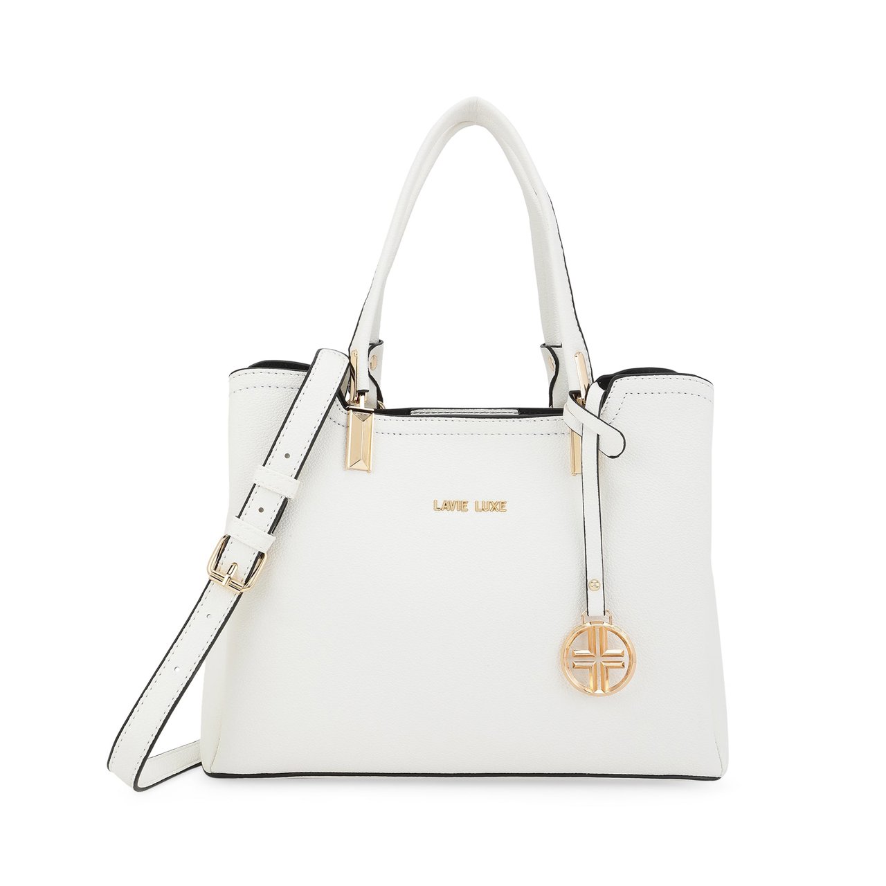 Azura 3 Compartment Medium Off White Handbag