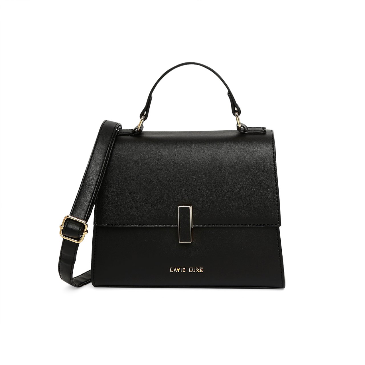Ipsy Flap Small Black Handbag