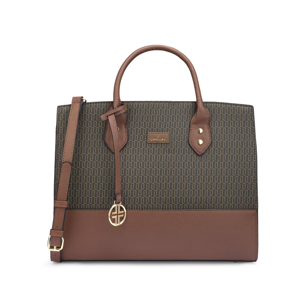 Monogram Ellon Large Choco Satchel Bag
