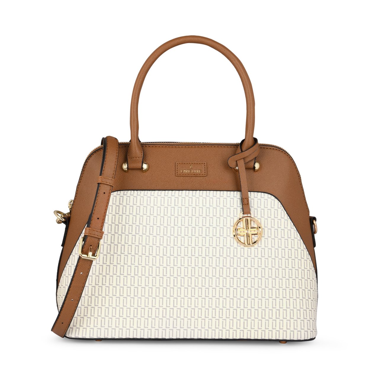 Monogram Valle Medium Off White Satchel Bag