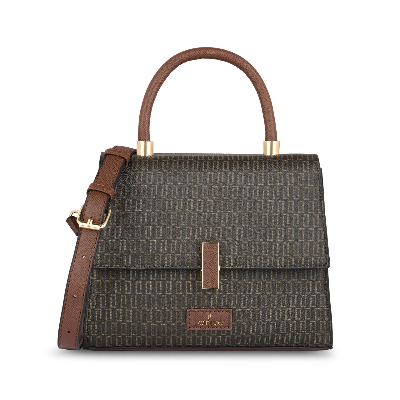 Monogram Ipsy Medium Choco Satchel Bag