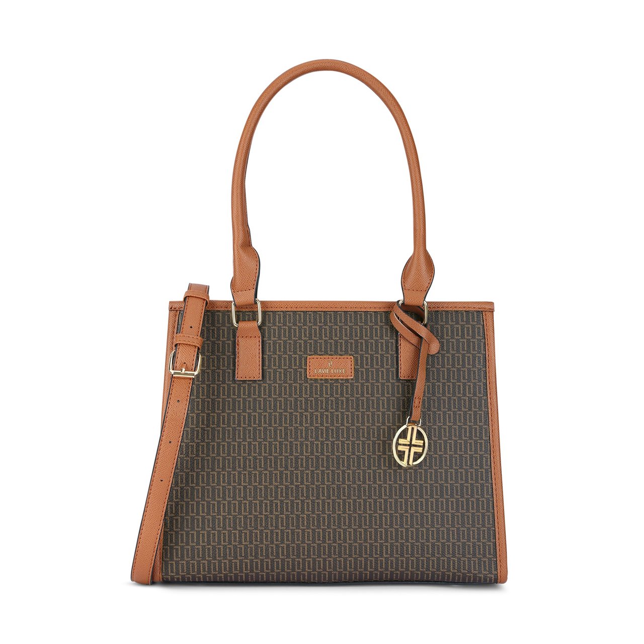 Monogram Quad Medium Choco Satchel Bag