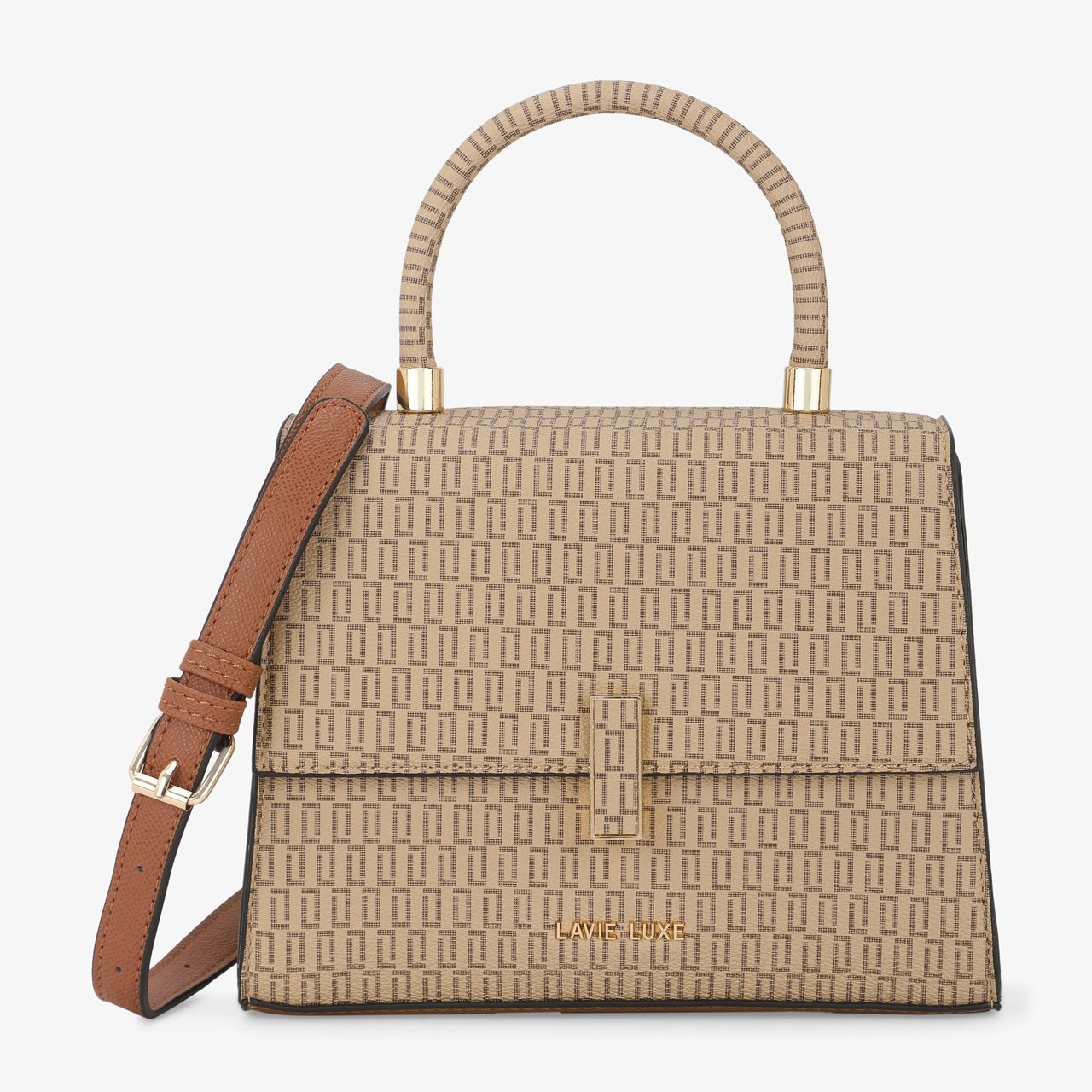 Monogram Ipsy Medium Taupe Handbag
