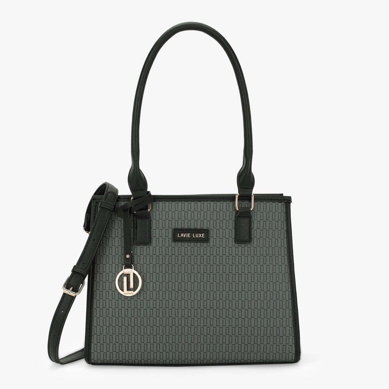 Quad Extra Large Black Handbag