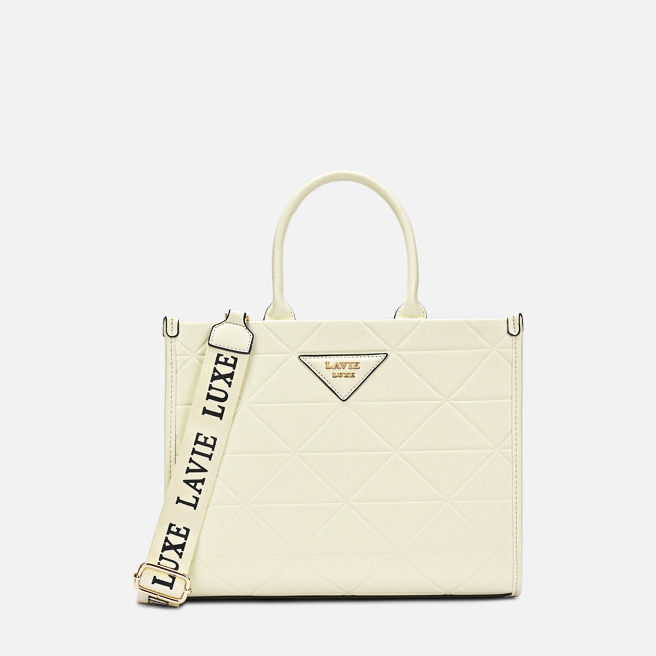 Mona Box Large Off White Handbag