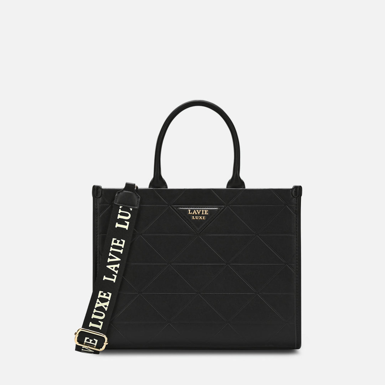 Mona Box Large Black Handbag