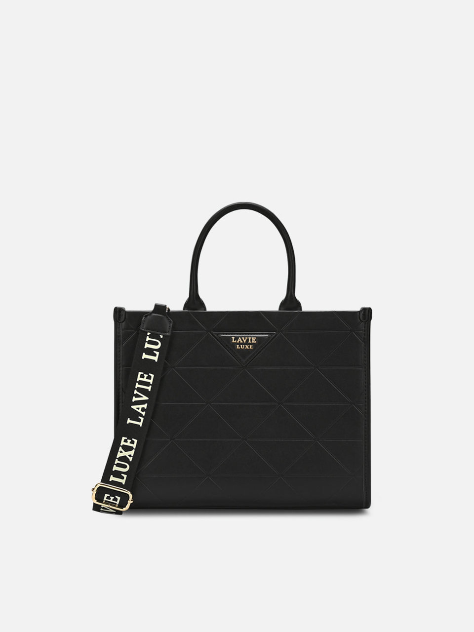 Mona Box Large Black Handbag