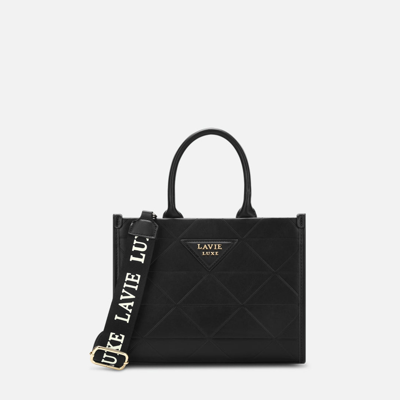 Mona Box Medium Black Handbag