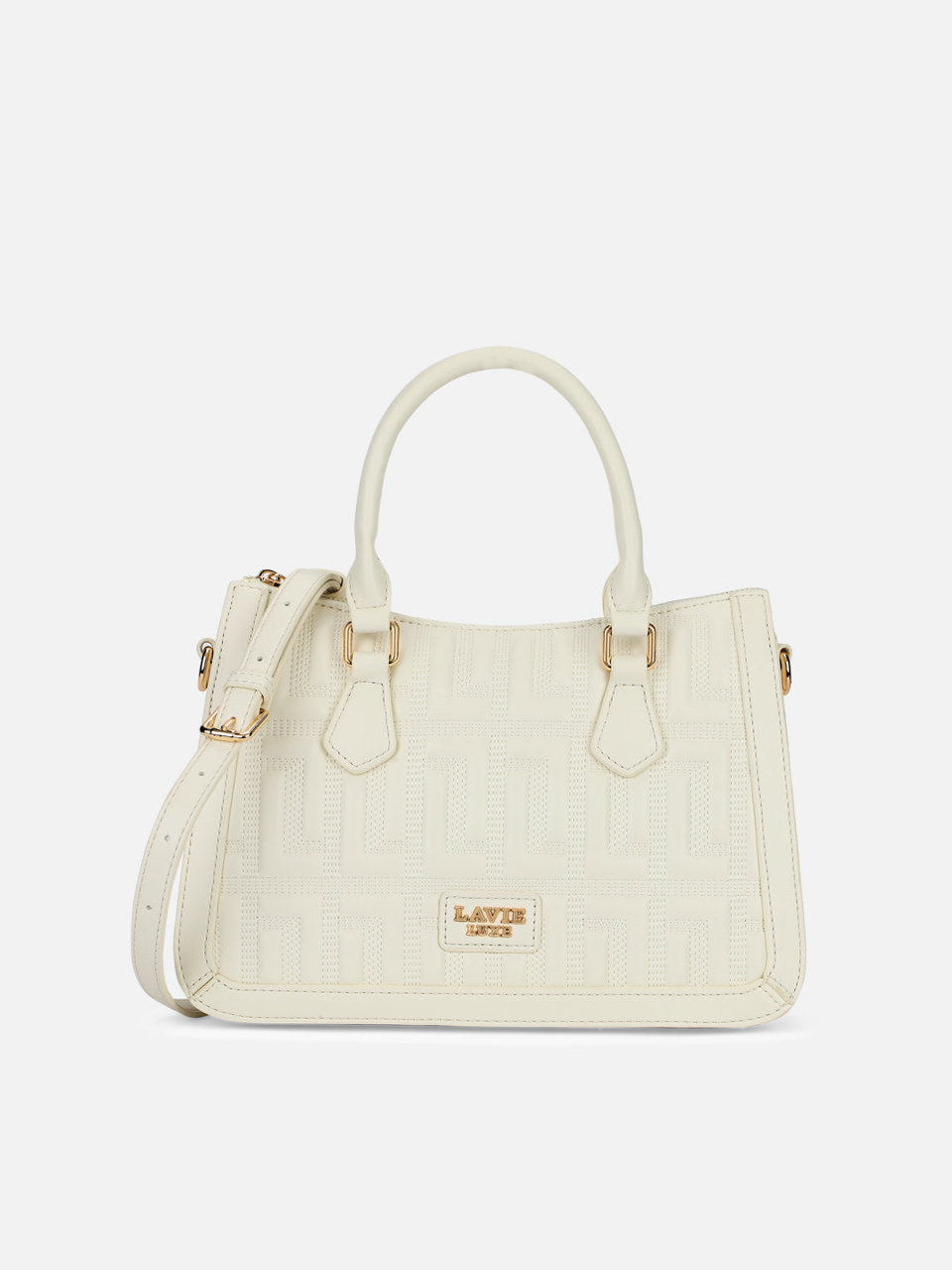 Hailey 3 Compartment Medium Off White Handbag