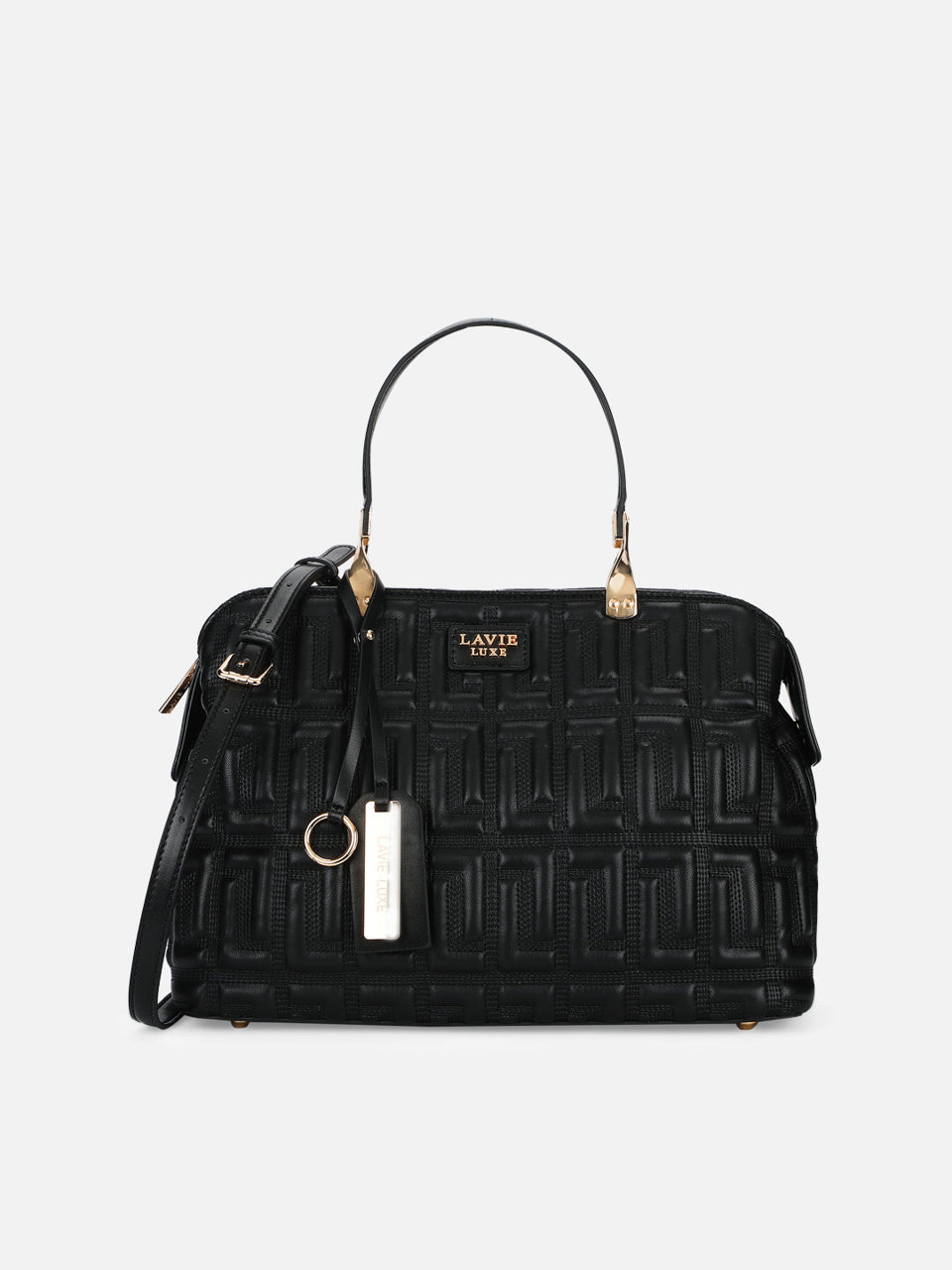 Juli 3 Compartment Large Black Handbag