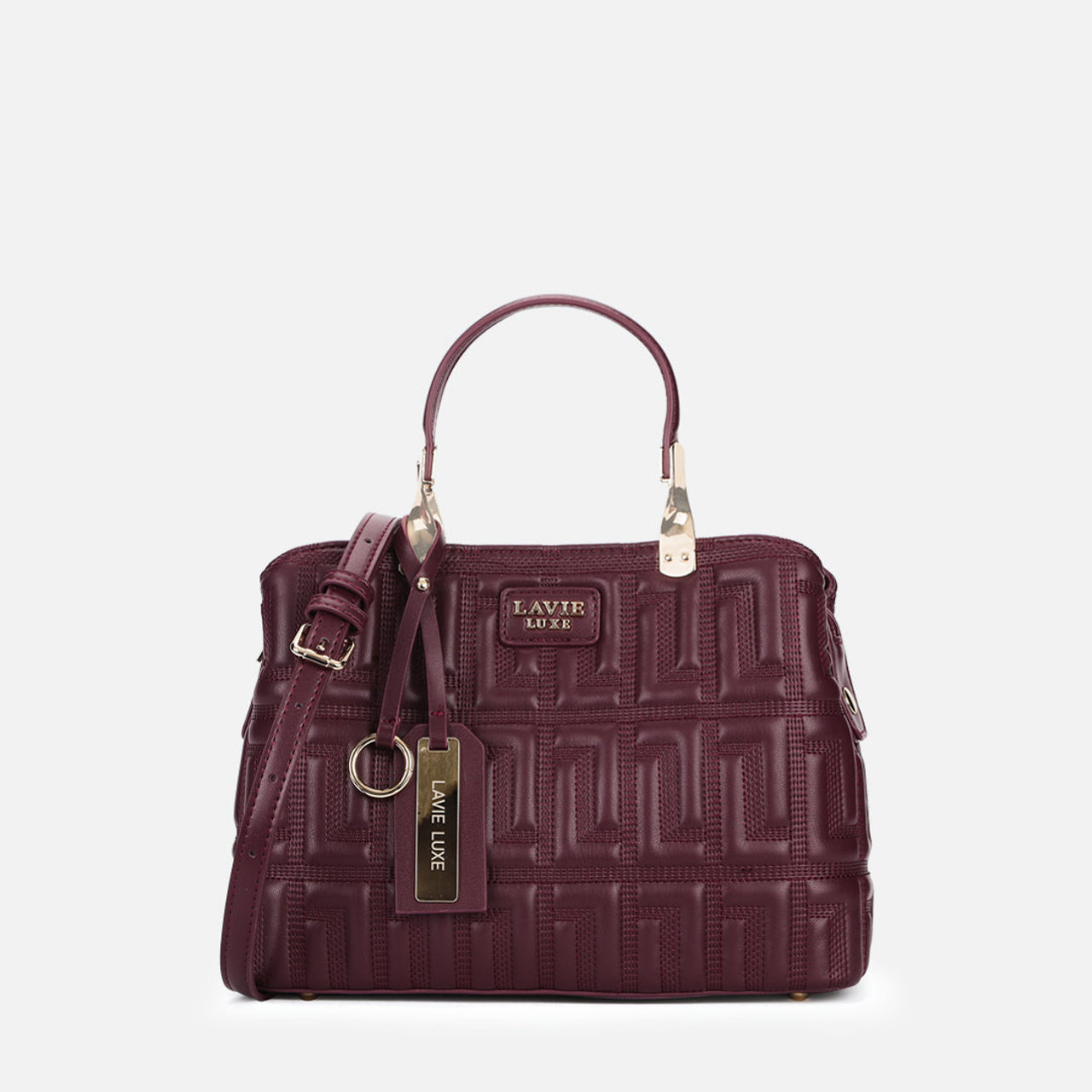 Juli 3 Compartment Medium Wine Handbag