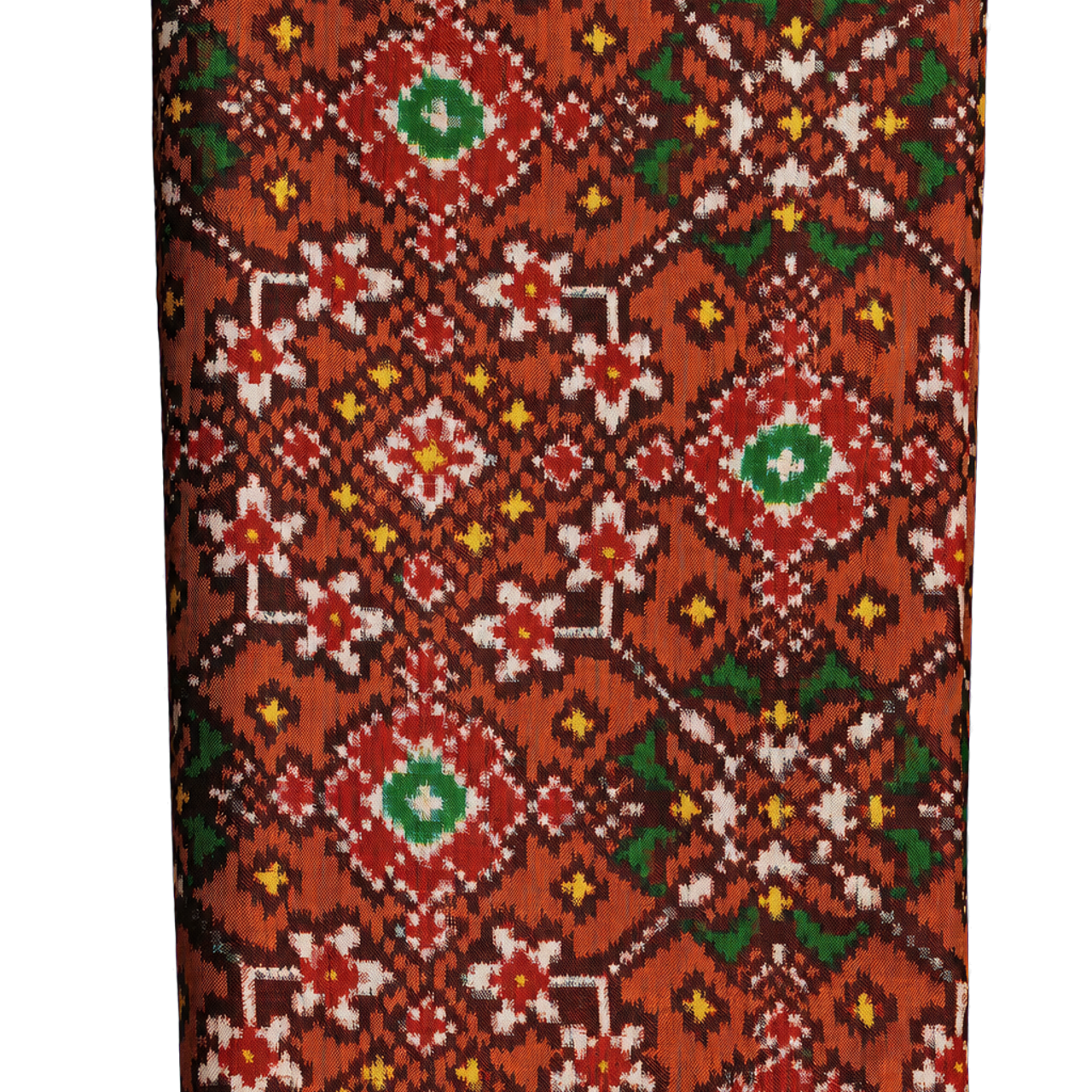 Patan Patola Silk Maroon Double Ikat Saree