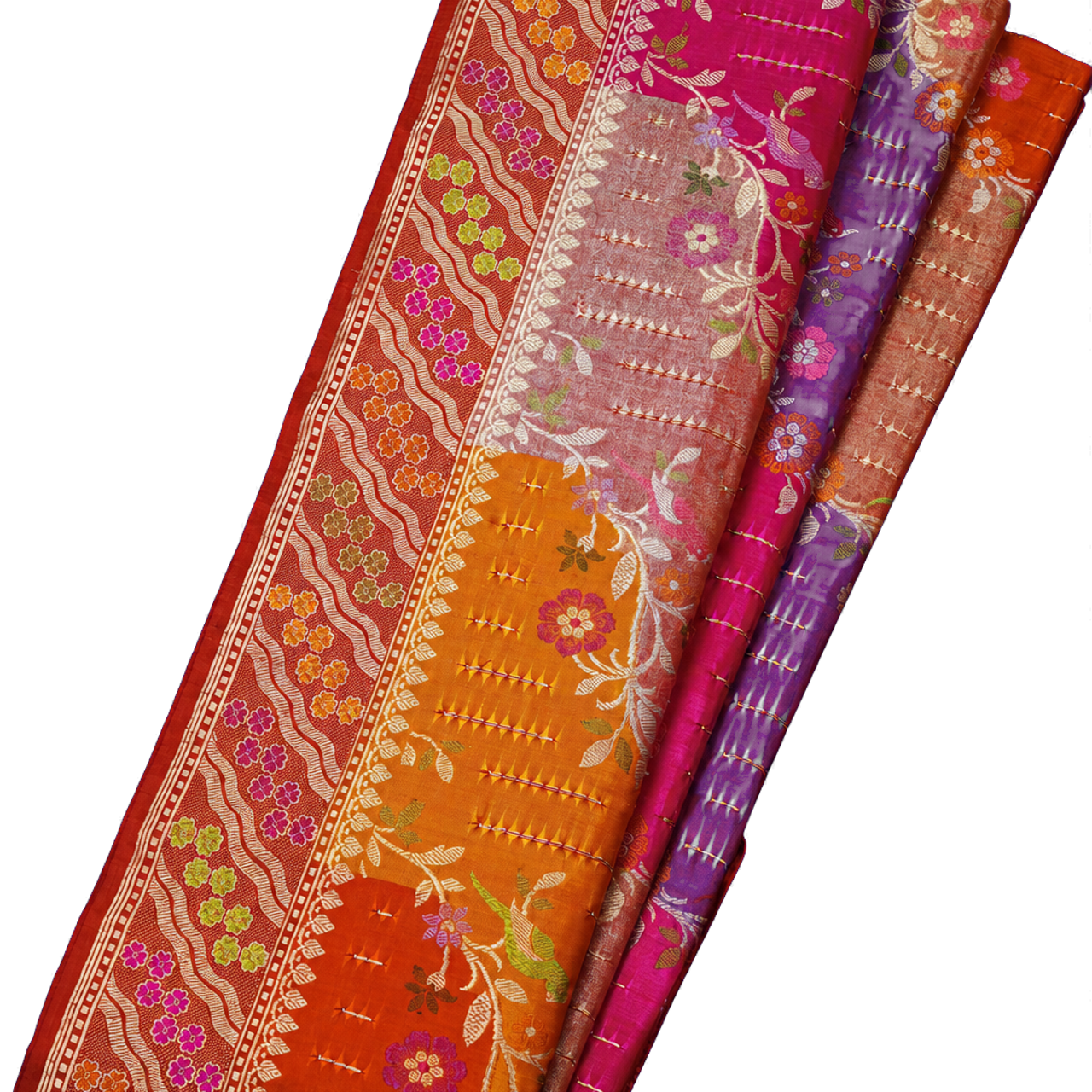 Banarasi Kadwa Silk Saree with All Over Meenakari Weaving