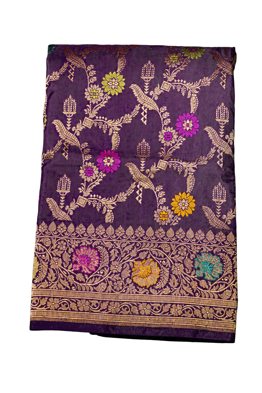 Banarasi Silk Violet Saree